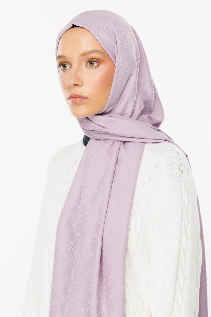 Lotus Desen İpeksi Jakar Şal