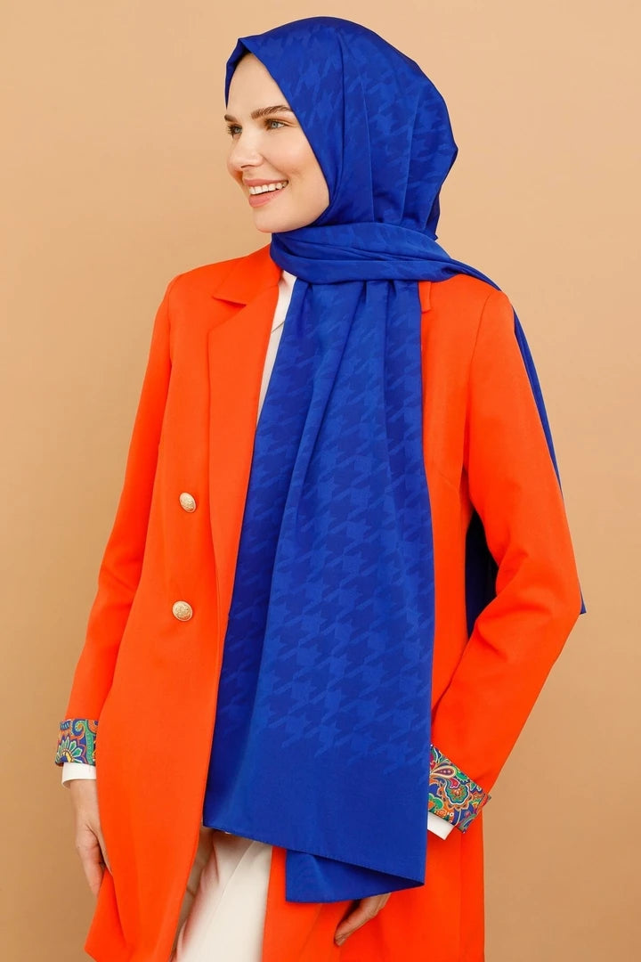 Kazayağı Desen İpeksi Jakar Şal