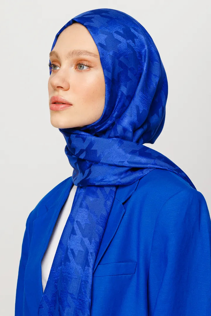 Kazayağı Desen Parlak Jakar Şal