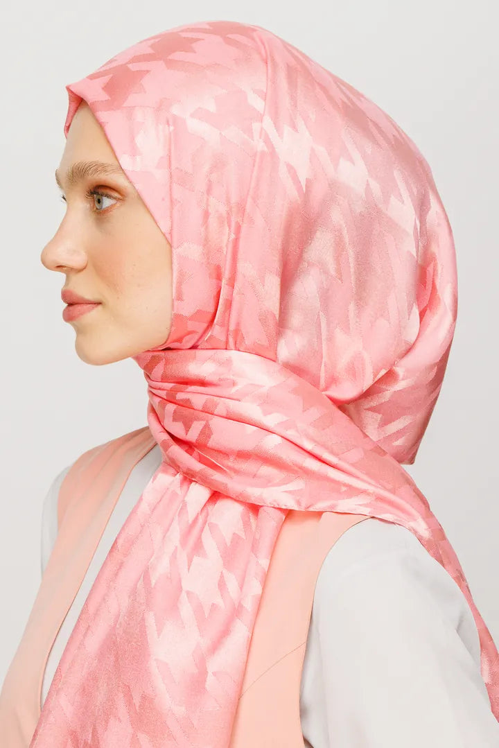 Kazayağı Desen Parlak Jakar Şal