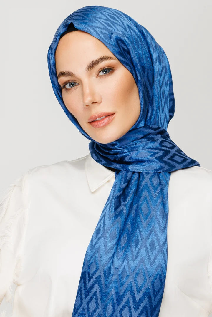 Karo Desen Parlak Jakar Şal