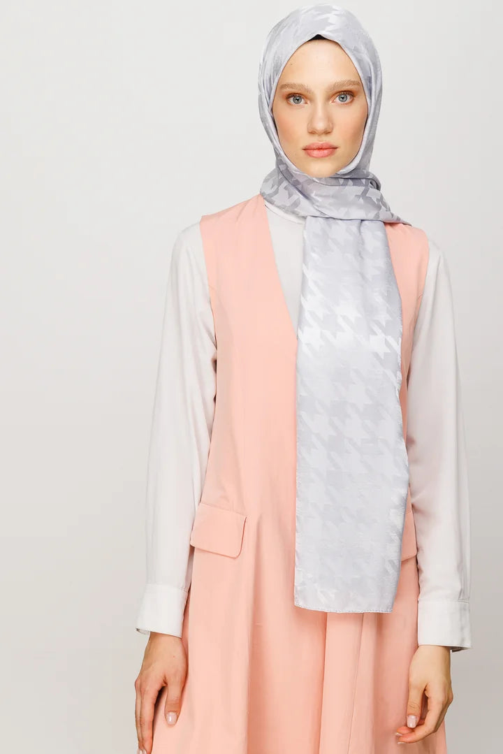 Kazayağı Desen Parlak Jakar Şal