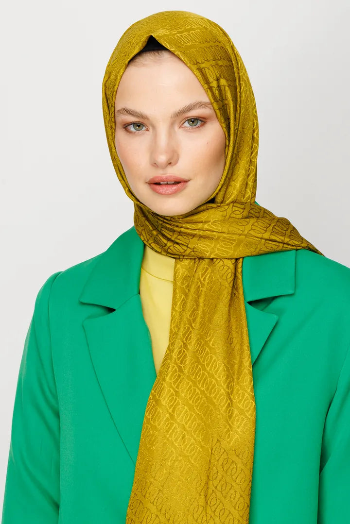 Forever Desen Parlak Jakar Şal