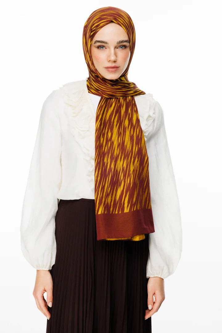 Selis Desen Çift Taraflı Şal