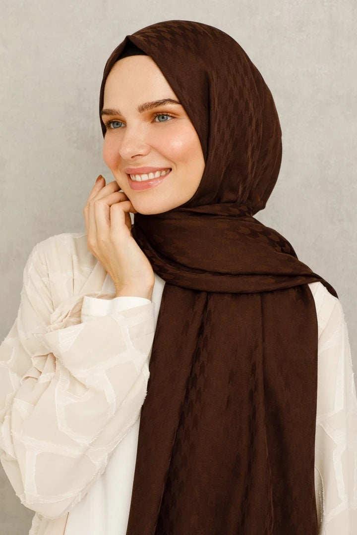 Kırlangıç Desen Pamuk Jakar Şal