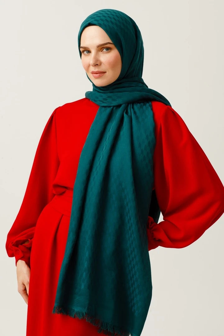 Kırlangıç Desen Pamuk Jakar Şal