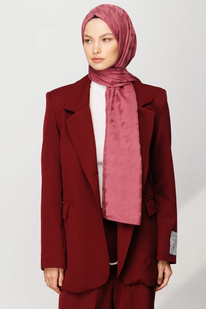 Kazayağı Desen İpeksi Jakar Şal