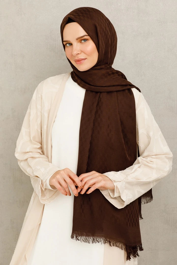 Kırlangıç Desen Pamuk Jakar Şal