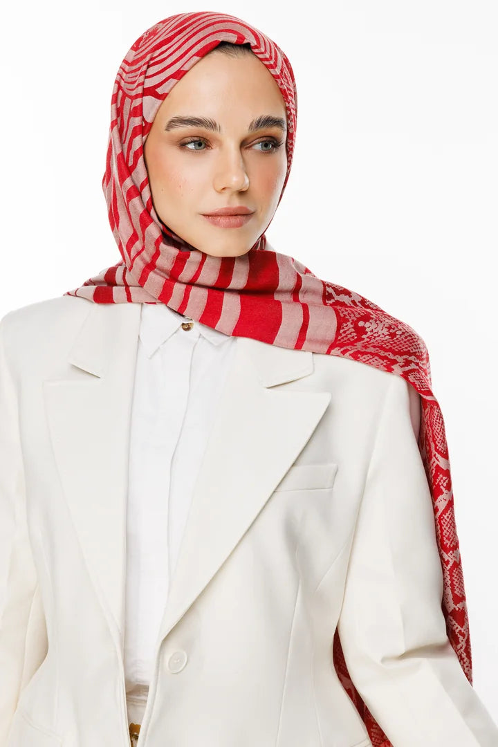 Riad Desen Çift Taraflı Şal