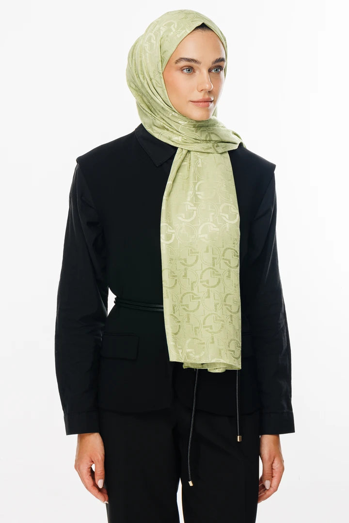 Longar Desen Parlak Jakar Şal