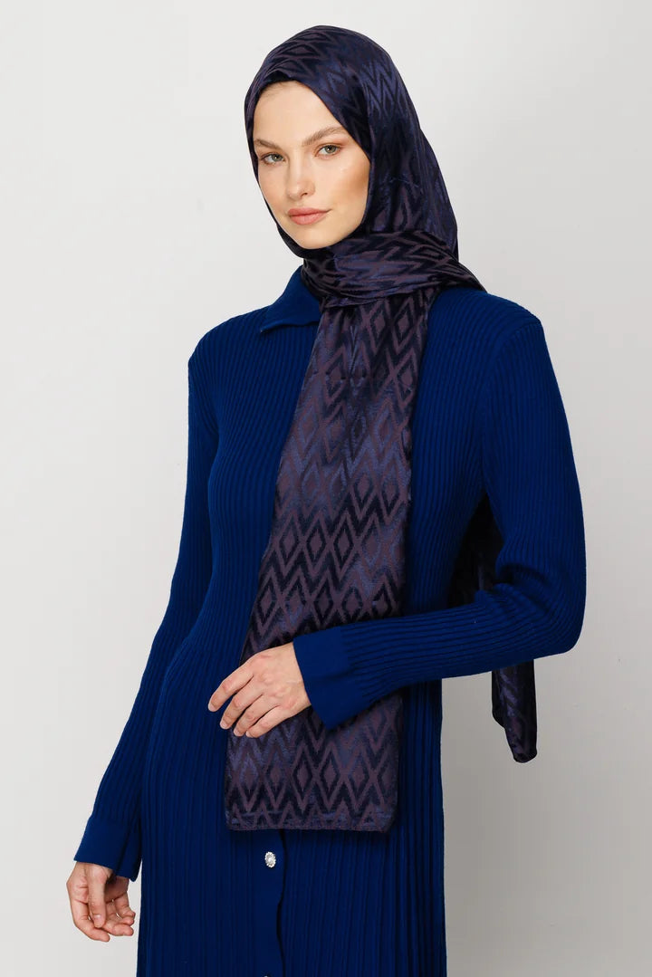 Karo Desen Parlak Jakar Şal