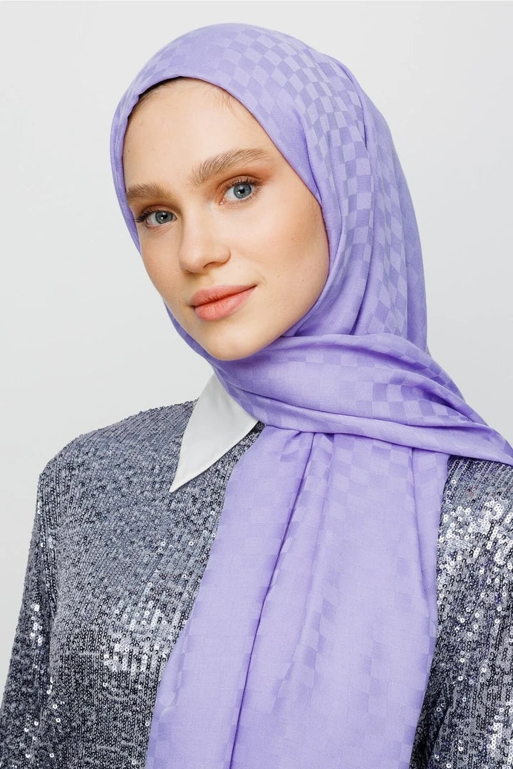 Kare Desen Pamuk Jakar Şal