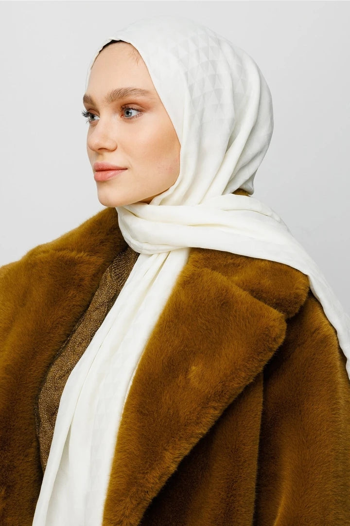 Kare Desen Pamuk Jakar Şal