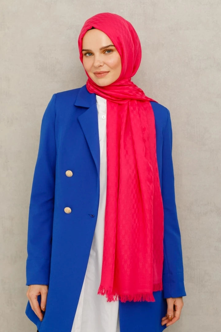 Kırlangıç Desen Pamuk Jakar Şal