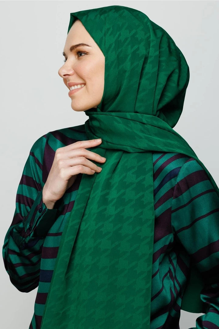 Kazayağı Desen İpeksi Jakar Şal