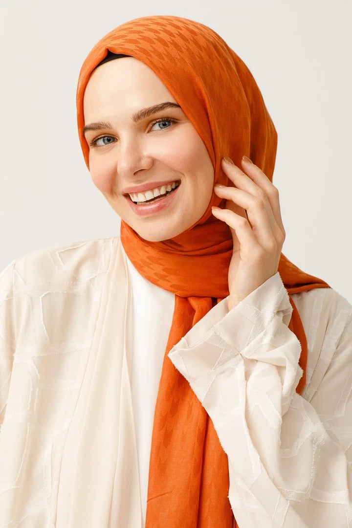 Kırlangıç Desen Pamuk Jakar Şal