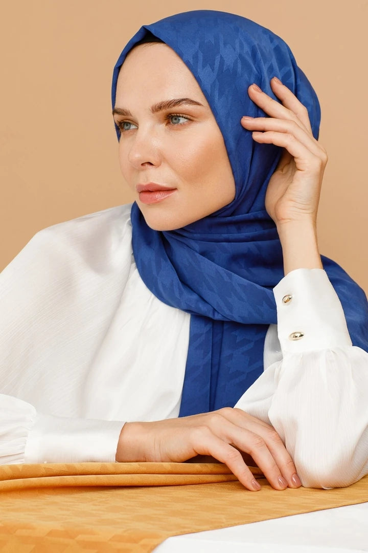 Kazayağı Desen İpeksi Jakar Şal