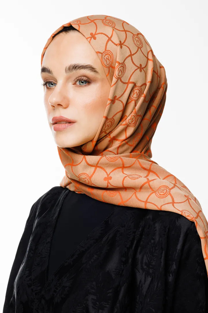 Marrakech Desen Çift Taraflı Şal