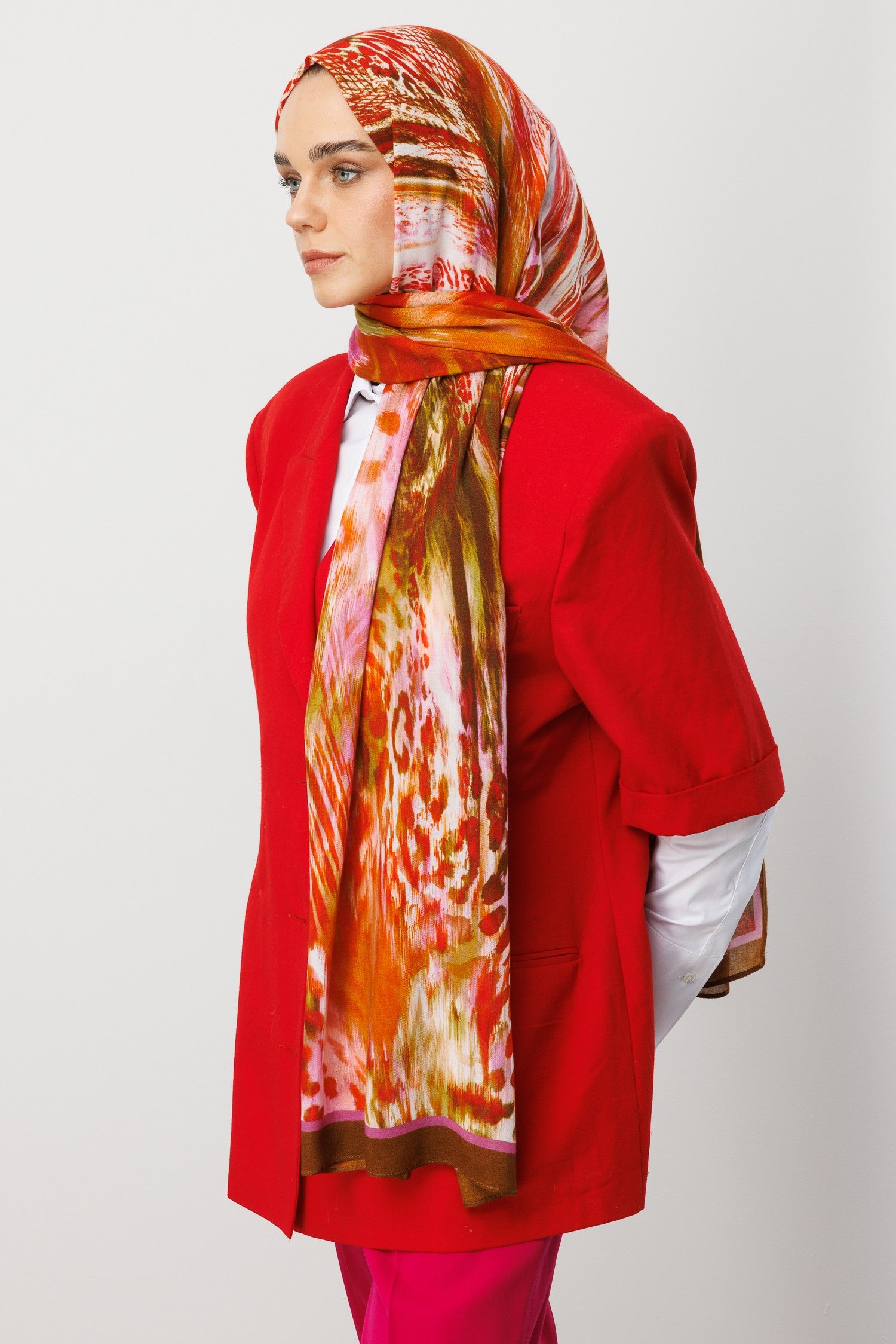 Leopar Desen Rami Şal