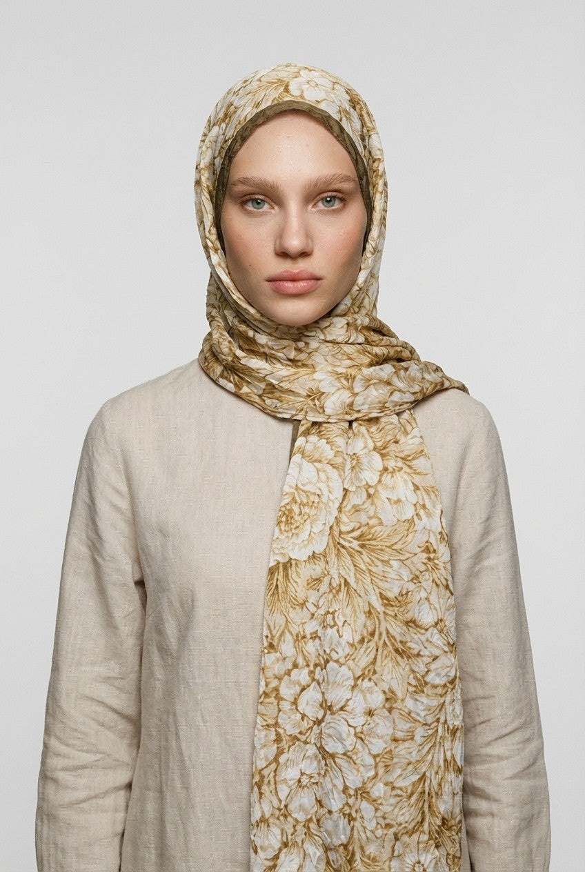 Flow Desen Neo Crash Şal - Kayısı