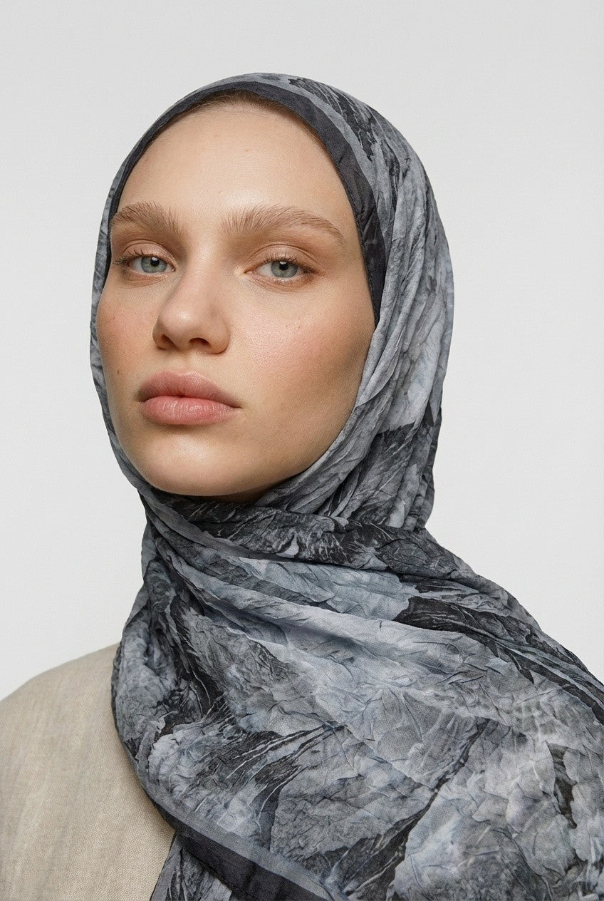 Roots Desen Neo Crash Şal - Füme