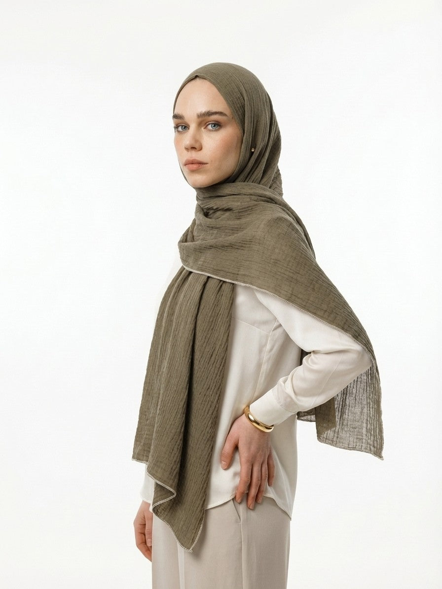 Müslin Şal - Soft Yeşil