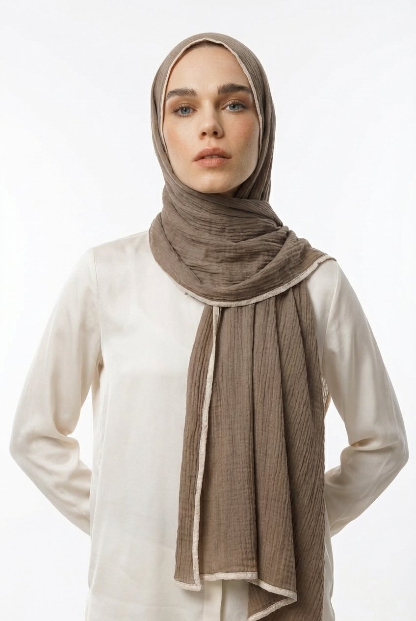 Müslin Şal - Vizon