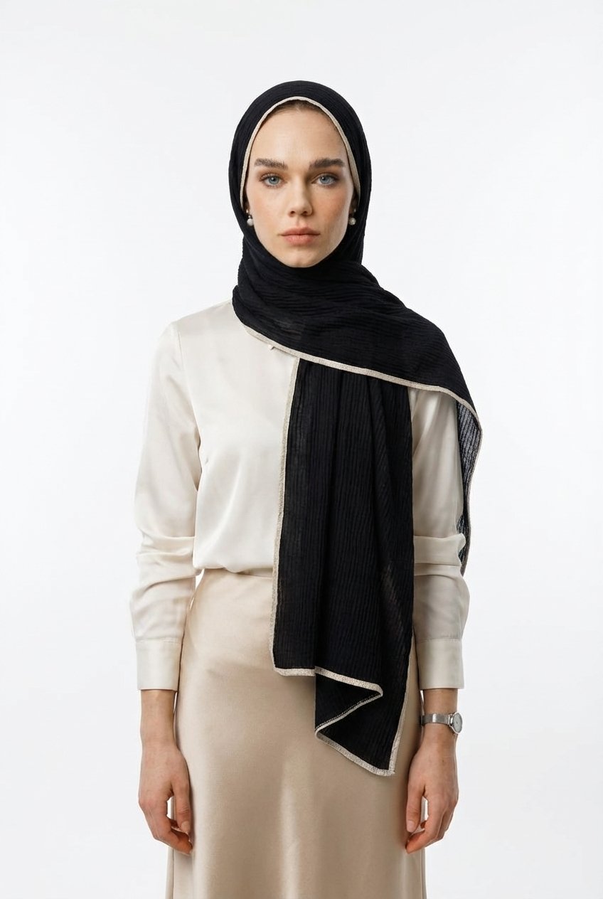 Müslin Şal - Siyah