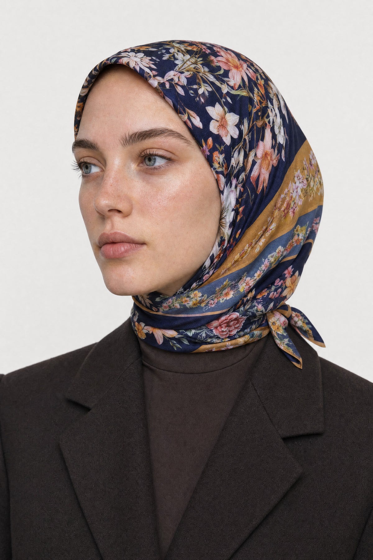 Orlienne Desen Organik Eşarp - Lacivert