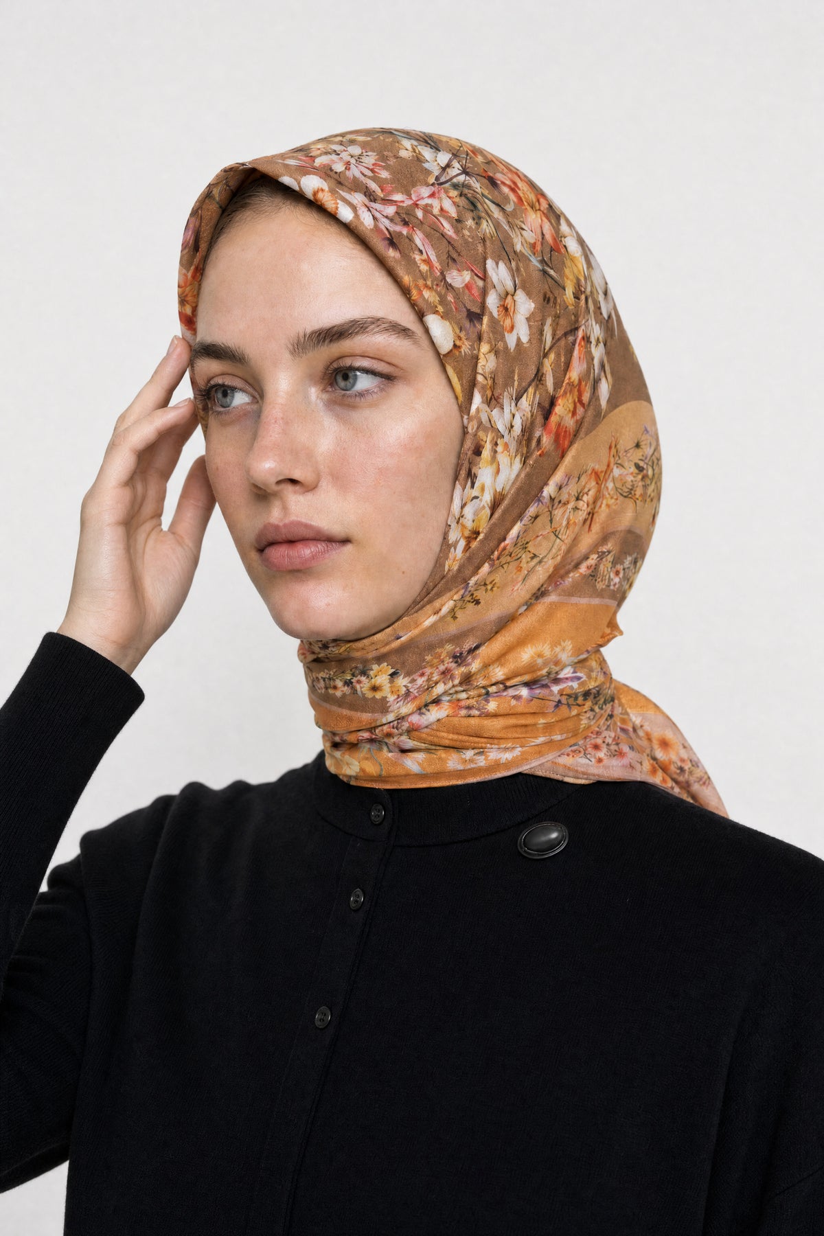 Orlienne Desen Organik Eşarp - Turuncu