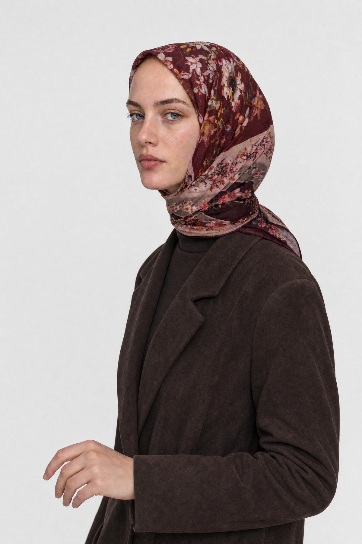 Orlienne Desen Organik Eşarp - Mürdüm