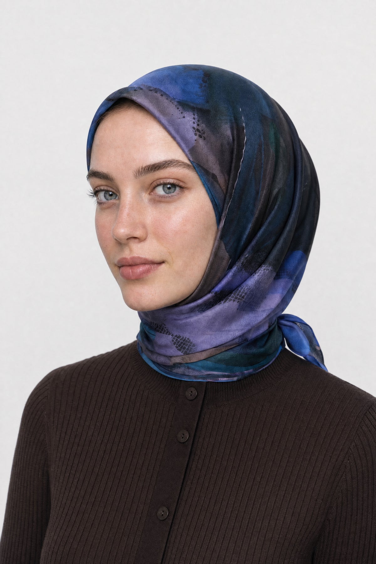 Ruby Desen Aria Eşarp - Safir