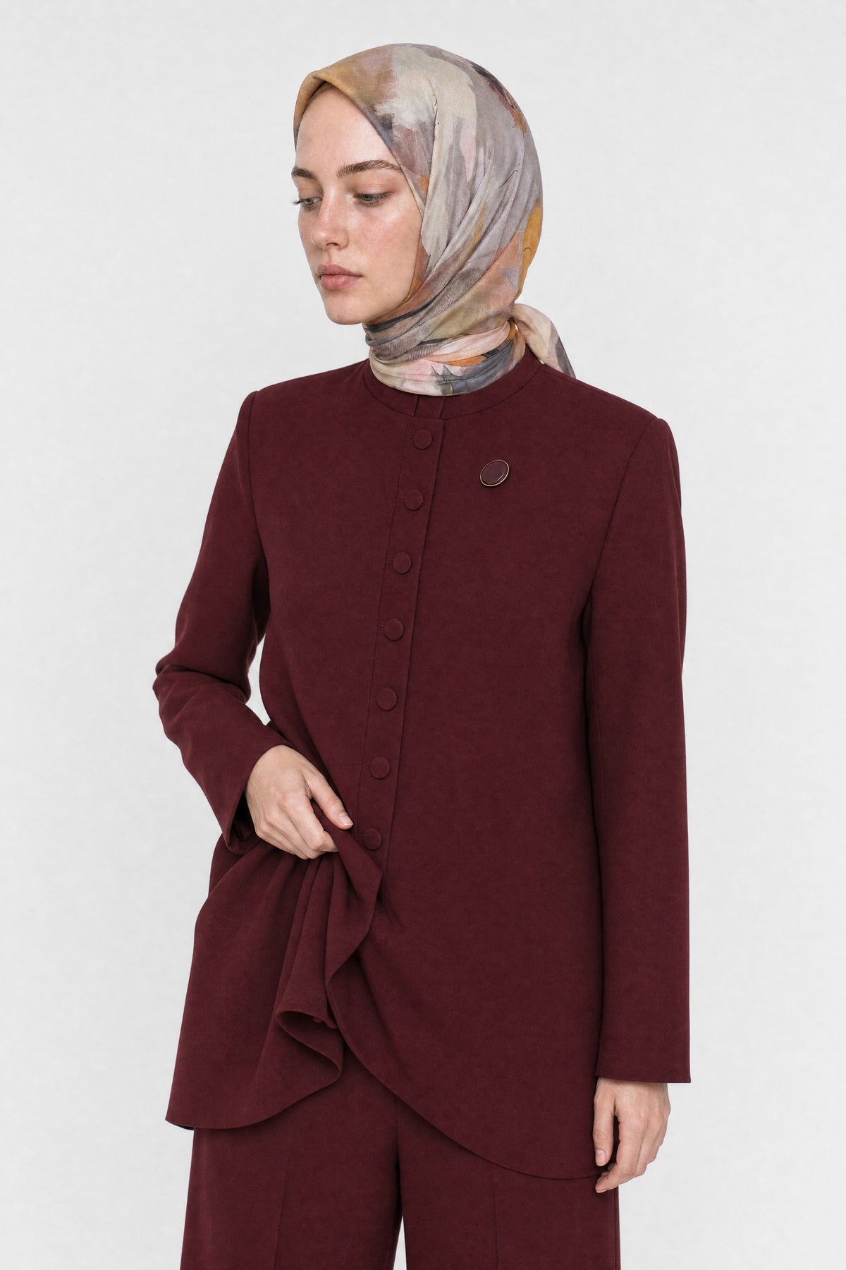 Ruby Desen Aria Eşarp - Safran