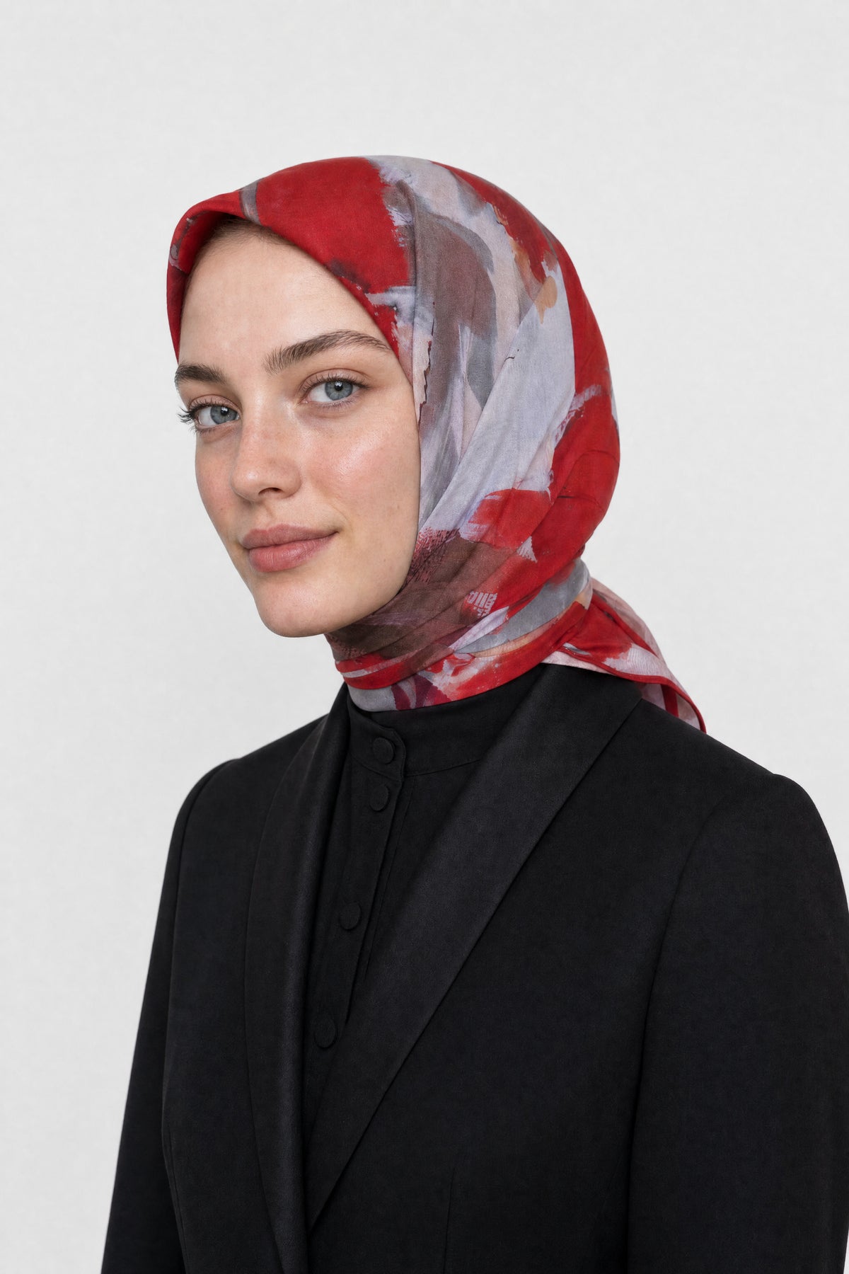 Ruby Desen Aria Eşarp - Kırmızı