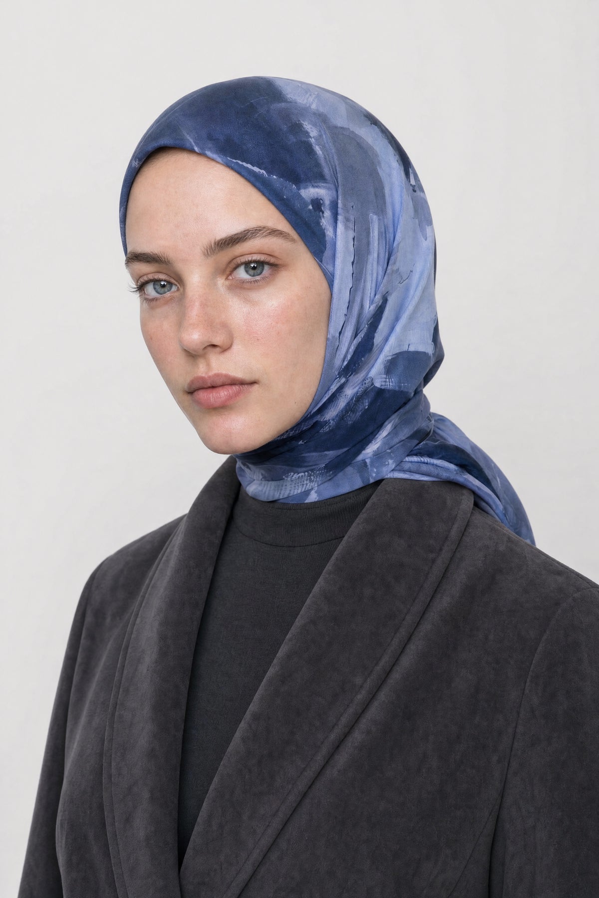 Ruby Desen Aria Eşarp - Lacivert