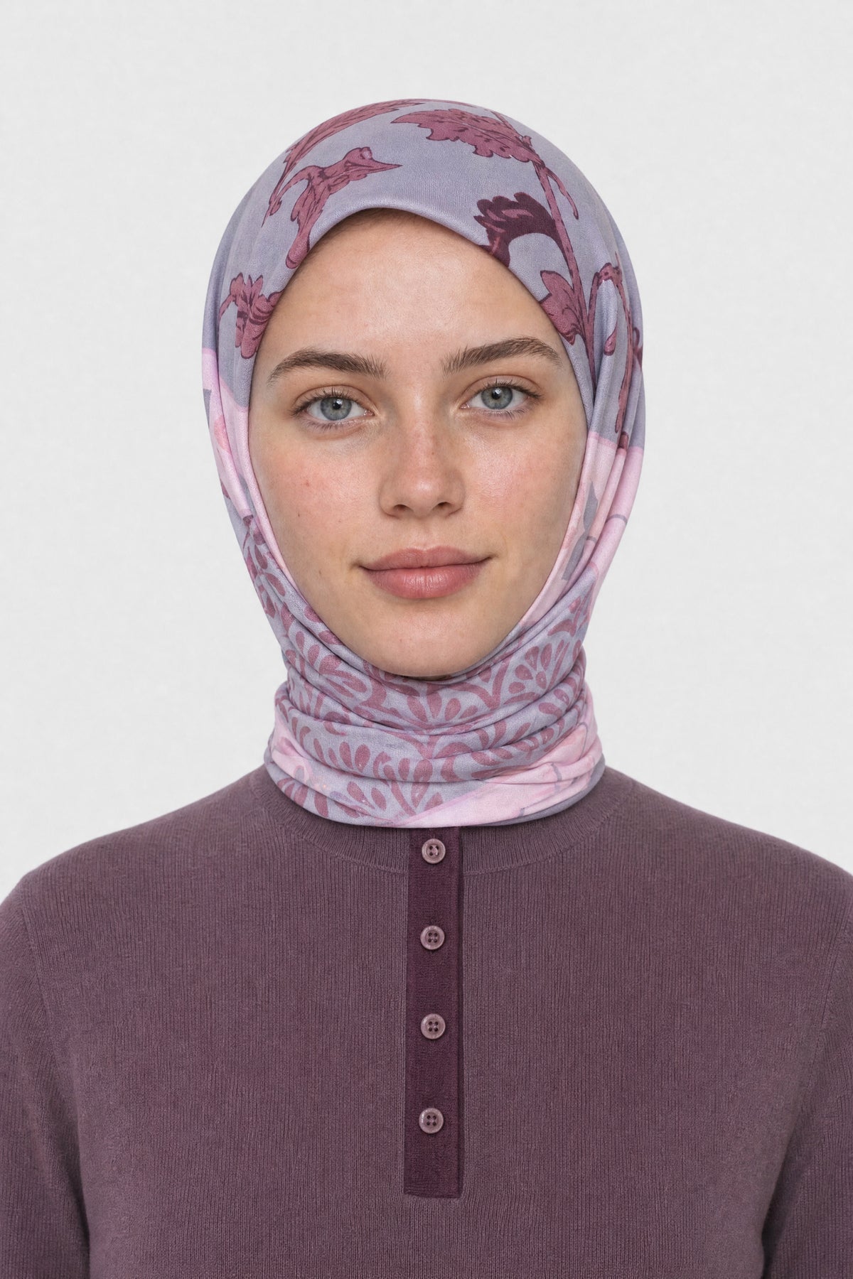Veil Desen Organik Eşarp - Pembe