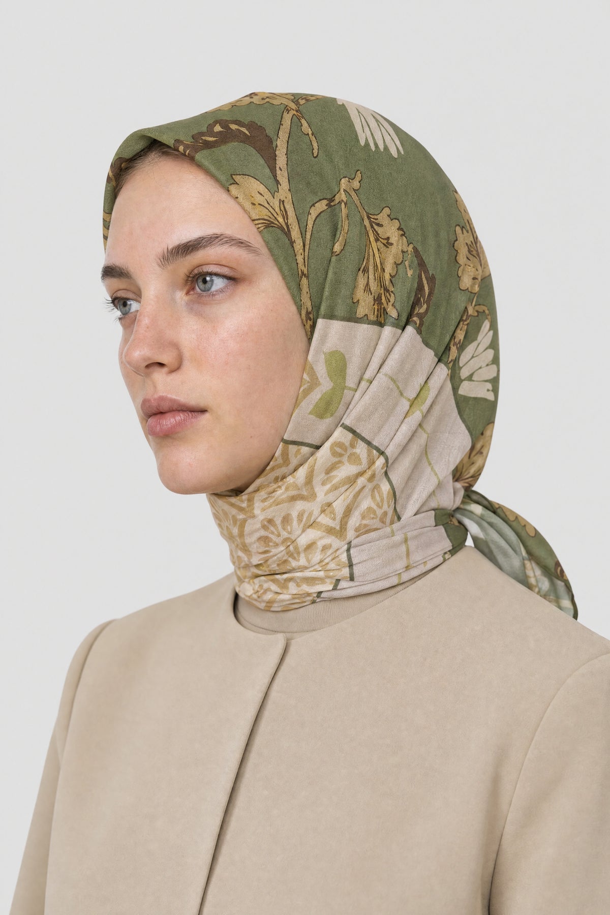 Veil Desen Organik Eşarp - Çağla